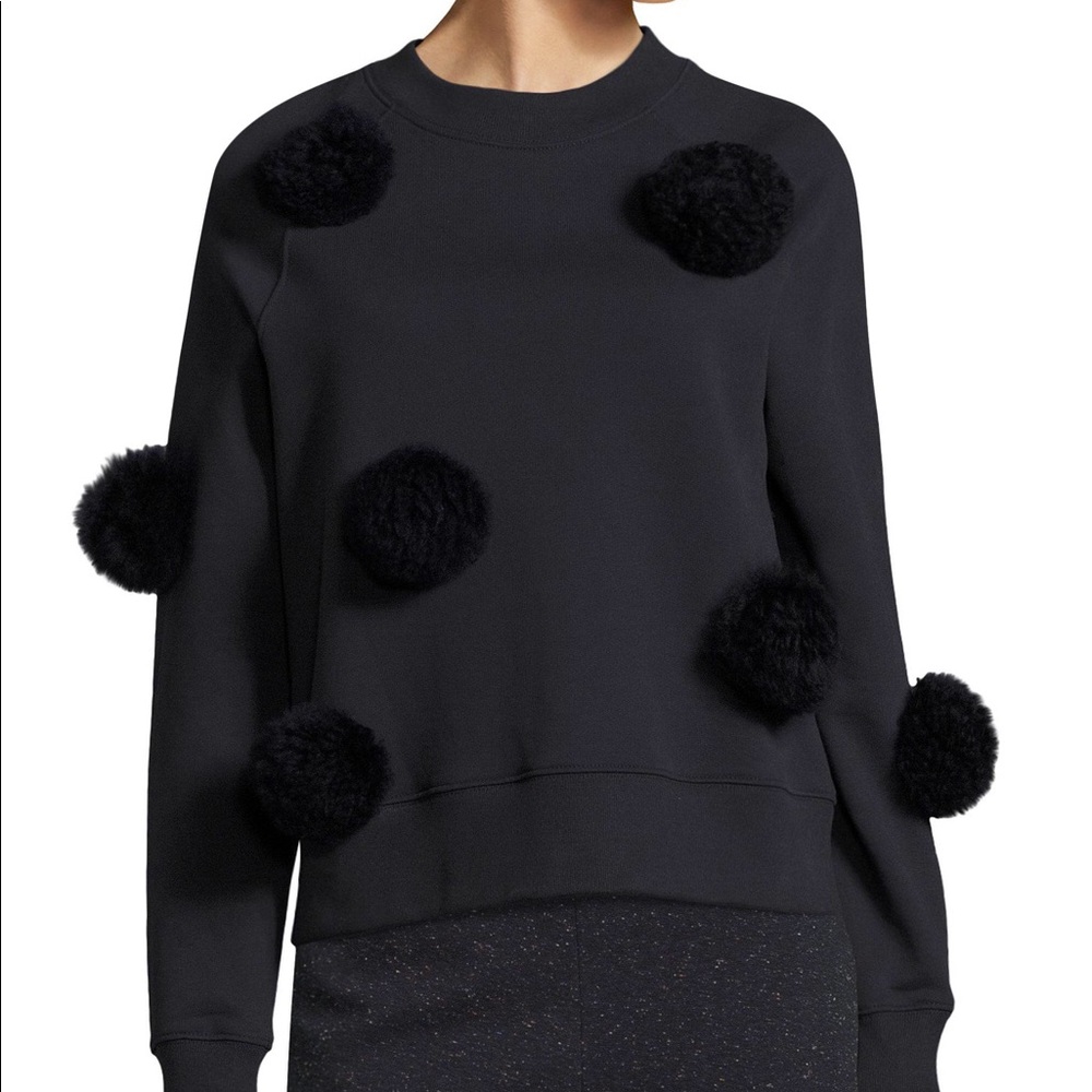 Tibi Pom Pom Sweater sweatshirt navy Xs